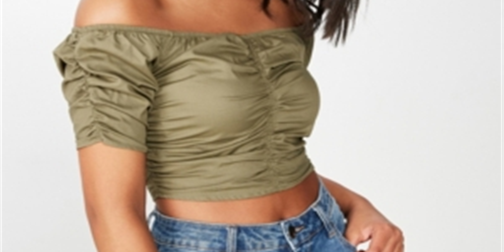 Top Miranda Rouched Feminino Cotton on Verde Tamanho M