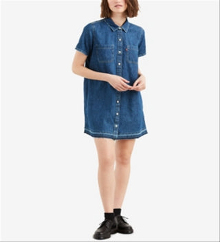 Levi's Women's Denim Shirtdress Blue Size Small