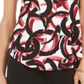 Camiseta feminina estampada Alfani, vinho, tamanho M