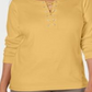 Karen Scott Blusa Feminina Manga Longa Gola V Amarela Tamanho P
