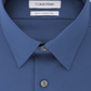 Camisa social Calvin Klein masculina slim fit com gola flexível elástica, azul, tamanho 17x32-33-XL