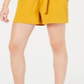 Shorts femininos Bar III Paperbag-Waist, amarelo, tamanho 2XL