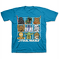 Camiseta Star Wars Little Boys Squares Turquesa 5