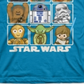 Camiseta Star Wars Little Boys Squares Turquesa 5