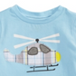 Camiseta infantil de algodão com estampa de helicóptero First Impressions para meninos, tamanho 3 a 6 meses, azul, tamanho 3 a 6 meses