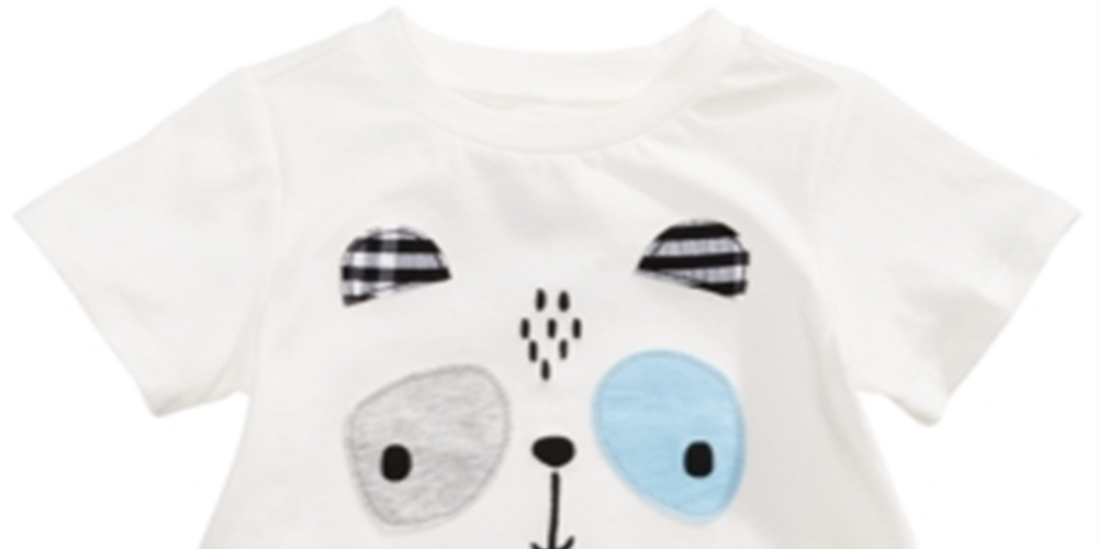 Camiseta de algodão com estampa de panda para bebês meninos First Impressions, branca, tamanho 3 a 6 meses