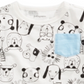 Camiseta de algodão com estampa animal para bebês meninos First Impressions, branca, tamanho 6 a 9 meses