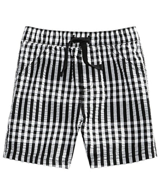 Shorts xadrez para meninos First Impressions, preto, tamanho 3 a 6 meses