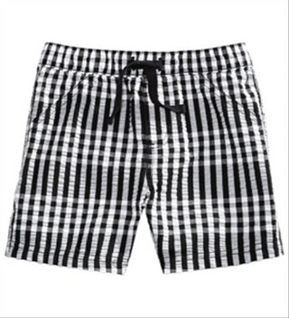 Shorts xadrez para meninos First Impressions, preto, tamanho 3 a 6 meses