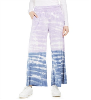 Calças largas tie-dye Rewash Juniors, tamanho grande, roxas