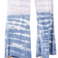 Calças largas tie-dye Rewash Juniors, tamanho grande, roxas