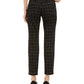 Calça jeans skinny xadrez McKenna com controle de barriga feminina Charter Club, preta, tamanho 18