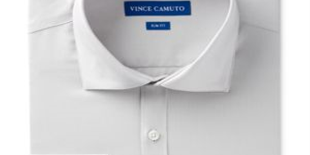 Camisa social masculina Vince Camuto Slim Fit Comfort Stretch Solid Cinza Tamanho 15,5X34-35