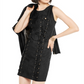 Vestido feminino INC de camurça sintética com cadarço, preto, tamanho GG