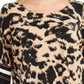 Blusa feminina Alfani Plus com estampa animal, preta, tamanho 3X