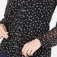 Top feminino estampado com cadarço INC International Concepts, preto, tamanho 2XL