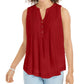 Blusa Calvin Klein Feminina Barn Plus Texture Dot Gola V Vermelha Tamanho XX-G