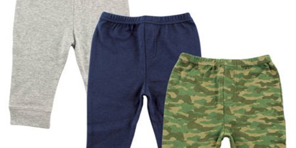 Calças de algodão Luvable Friends para bebês e crianças pequenas, pacote com 3, camuflagem, tamanho 18 a 24 meses