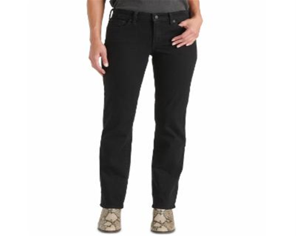Calça jeans feminina Lucky Brand reta preta tamanho 30x30