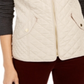 Colete feminino acolchoado com gola alta Charter Club Sedona Dust tamanho GG