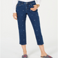 Charter Club Crop feminino bordado com controle de barriga, lavagem suave, tamanho 4
