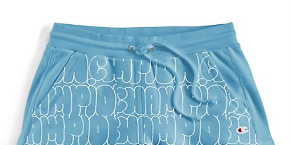 Shorts de treino feminino Champion, azul, tamanho P