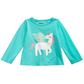 Camiseta de algodão com estampa de unicórnio First Impressions para bebê menina, verde, tamanho 18 meses