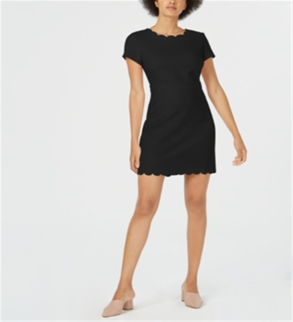 Vestido tubinho recortado feminino Maison Jules, preto, tamanho 12