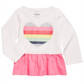 Camiseta Peplum Infantil First Impressions para Meninas, Branca, Tamanho 3T