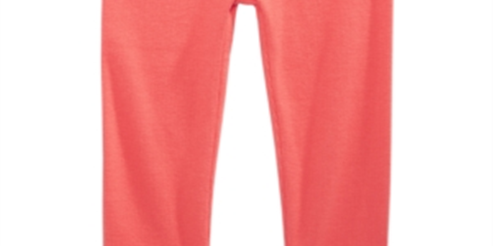 Calça de algodão canelada com cintura elástica First Impressions para meninas, tamanho 4T, laranja