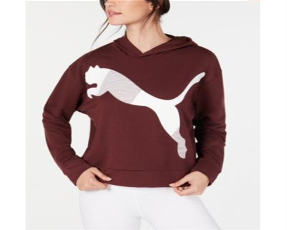 Moletom com capuz Puma Logo Training Feminino Roxo Tamanho P