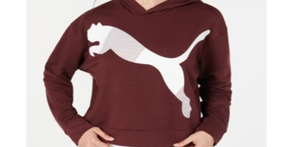 Moletom com capuz Puma Logo Training Feminino Roxo Tamanho P