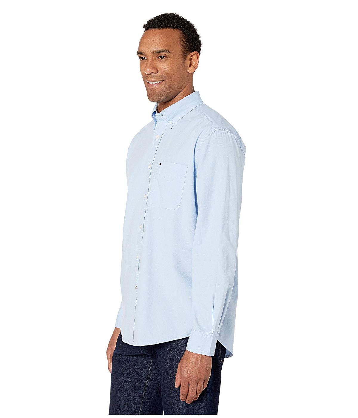Camisa Tommy Hilfiger Capote Classic Fit Masculina Azul Tamanho P