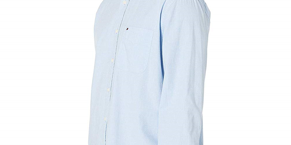 Camisa Tommy Hilfiger Capote Classic Fit Masculina Azul Tamanho P
