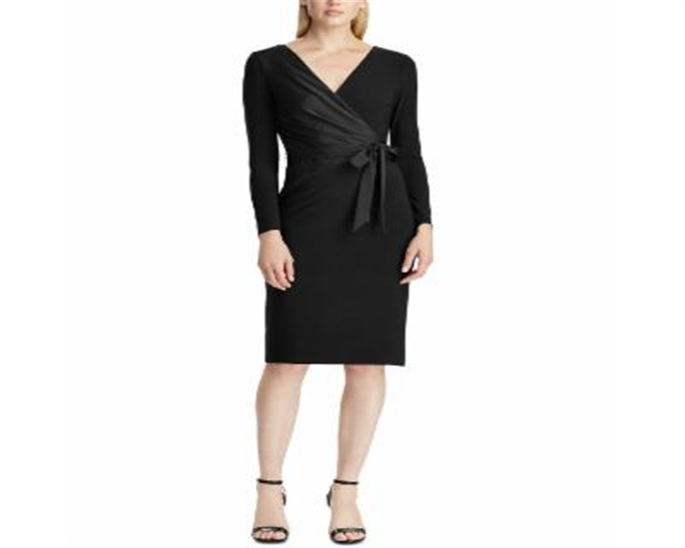 Vestido Ralph Lauren Feminino para Ocasiões Especiais Preto Tamanho 18