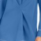 Blusa túnica feminina Alfani com decote em V e acabamento contrastante, azul, tamanho médio