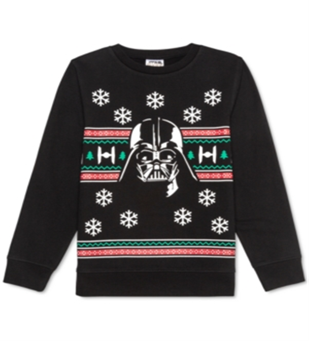 Moletom Star Wars Big Boy's Darth Vader Holiday, preto, tamanho pequeno