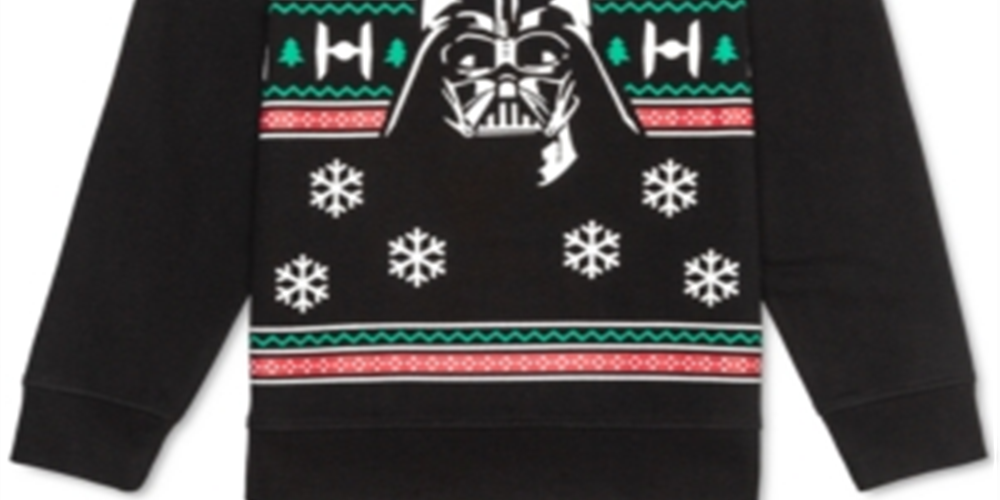 Moletom Star Wars Big Boy's Darth Vader Holiday, preto, tamanho pequeno