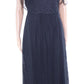 Vestido midi de renda feminino Alfani, azul marinho, tamanho 10