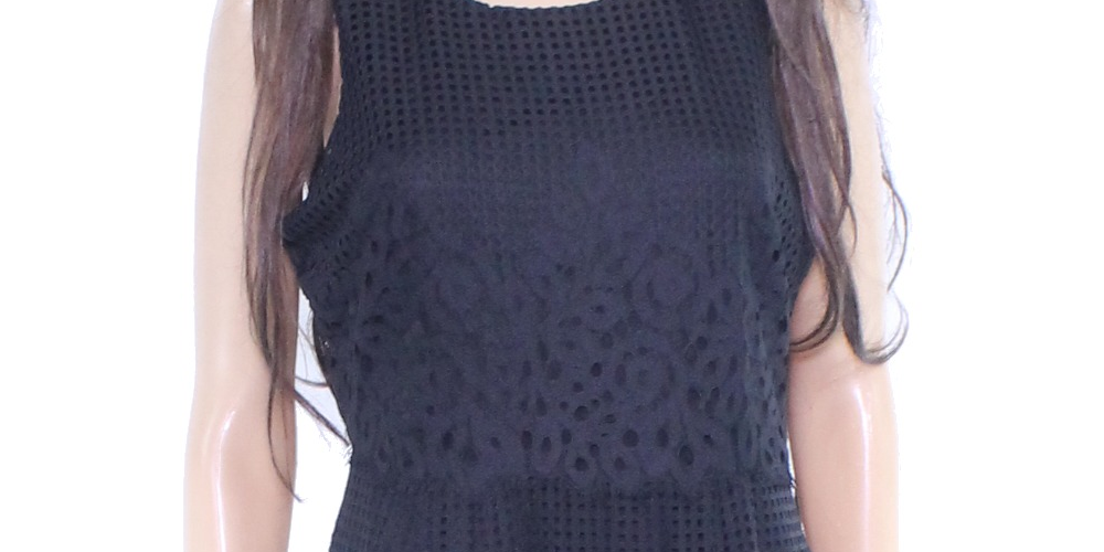 Vestido midi de renda feminino Alfani, azul marinho, tamanho 10