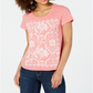 Camiseta feminina com estampa gráfica Style &amp; Co, rosa, tamanho pequeno G