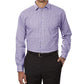 Camisa social masculina Kenneth Cole, corte regular, xadrez e listras, roxa, tamanho 17,5 x 34-35