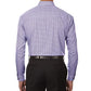 Camisa social masculina Kenneth Cole, corte regular, xadrez e listras, roxa, tamanho 17,5 x 34-35