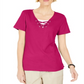 Karen Scott Top Feminino com Amarração em Camadas Rosa Tamanho XS