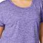 Camiseta feminina mesclada Ideology Plus - Roxa, tamanho 1X