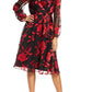 Vestido envelope falso com estampa floral Julia Jordan feminino, vermelho, tamanho 10