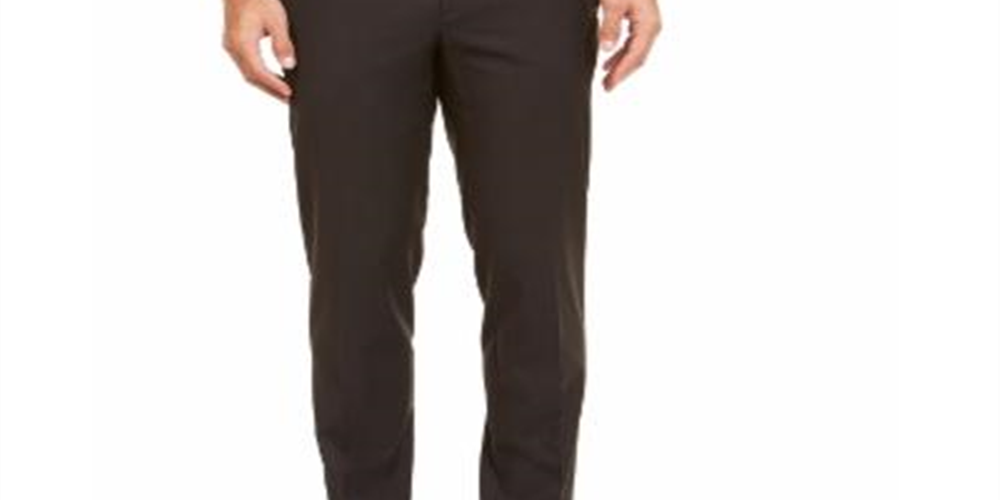 Calça social masculina Lauren Ralph Lauren Classic-Fit UltraFlex Stretch Mini Houndstooth, cor vinho, tamanho 33x30