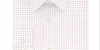 Camisa social masculina Calvin Klein com estampa elástica, vermelha, tamanho 16x34-35