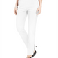 Calça feminina com tachas JM Collection, branca, tamanho pequeno XS