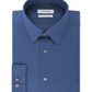 Camisa social masculina Calvin Klein Slim Fit com gola flexível elástica, azul, tamanho 15x32-33